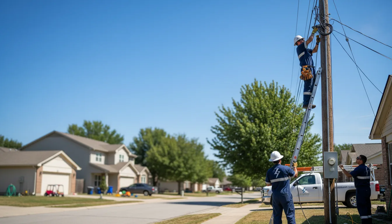 Residential electrician providing installation services in Levasy, MO